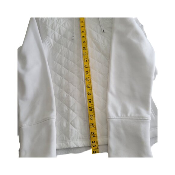 Fila quilted front, hooded, zippered white jacket - Picture 4 of 7